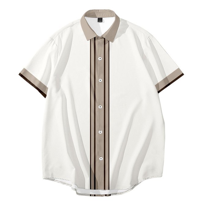 Men's Shirt Collar Abstract Printed Shirts & Tops | royaura