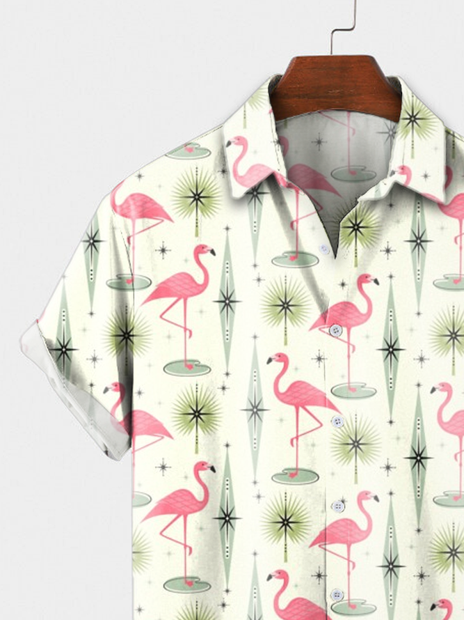 Flamigo Summer Beach Shirts For Men