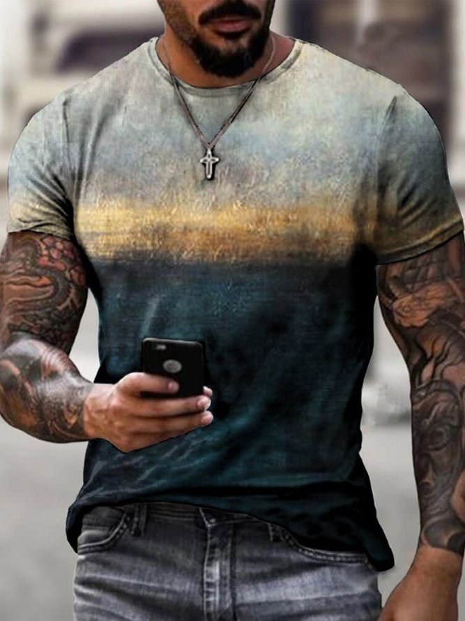 Men's gradient print T-shirt