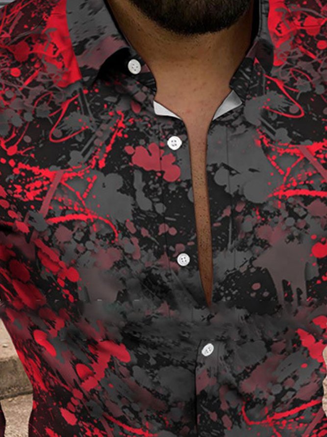 Gradual Personality Shirt Collar Casual Men's Tops