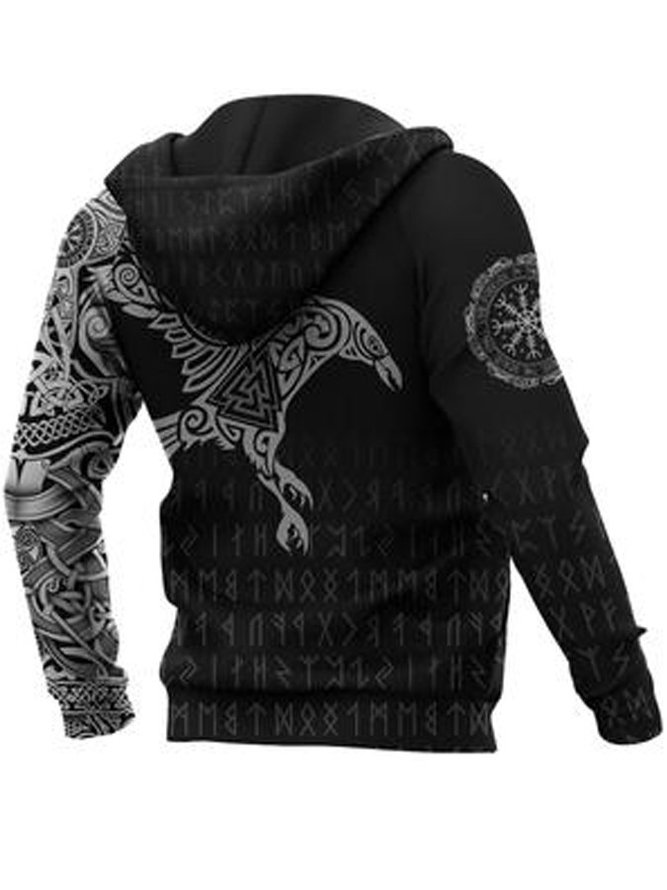 Vikings - The Raven of Odin Tattoo 3D All Over Printed Apparel