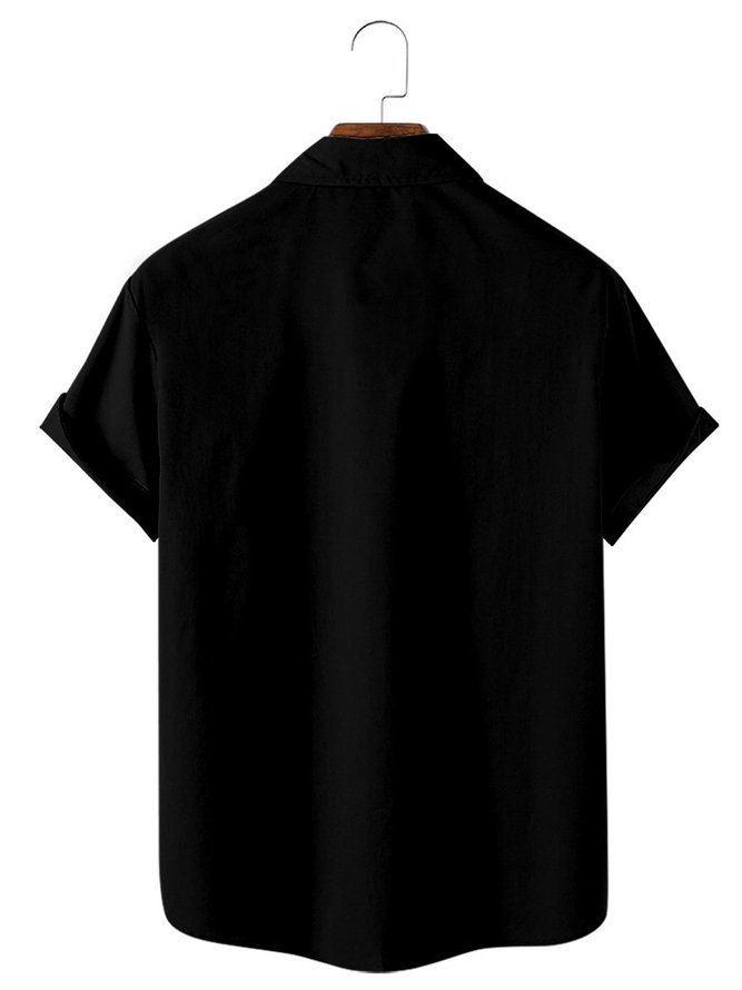 Men's Casual Striped Geometric Short Sleeve Shirts
