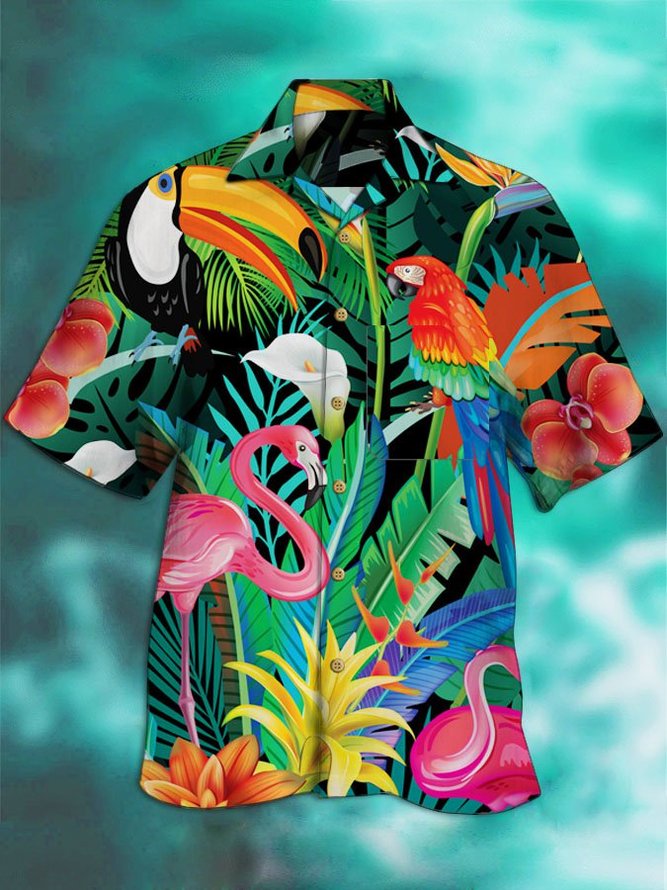 Summer Flamingo Vacation Shirts for Men