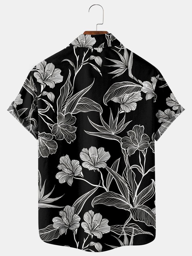 Mens Floral Breathable Authentic Hawaiian Shirts