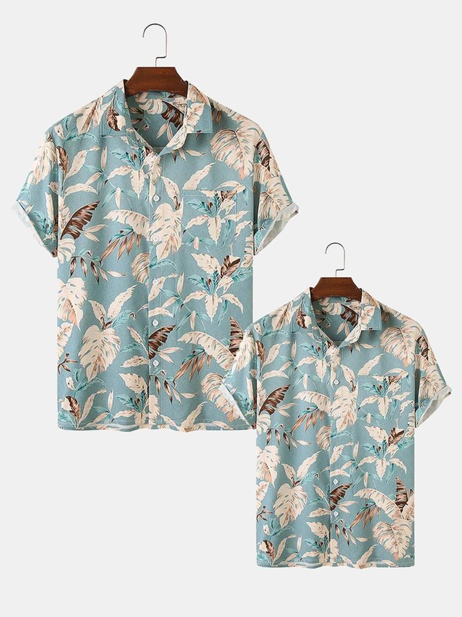Mens Summer Button Up Authentic Hawaiian Shirts