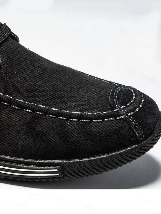 Men's Casual Breathable Simple Lace-Up Denim Canvas Shoes