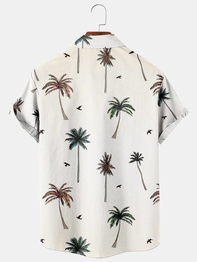 White Coconut Tree Boho Shirts & Tops