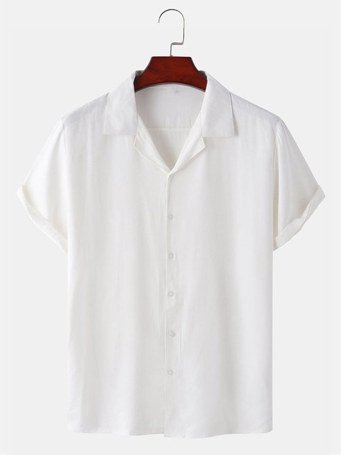 Men's Solid Seersucker Wrinkle-Free Short Sleeve Shirt