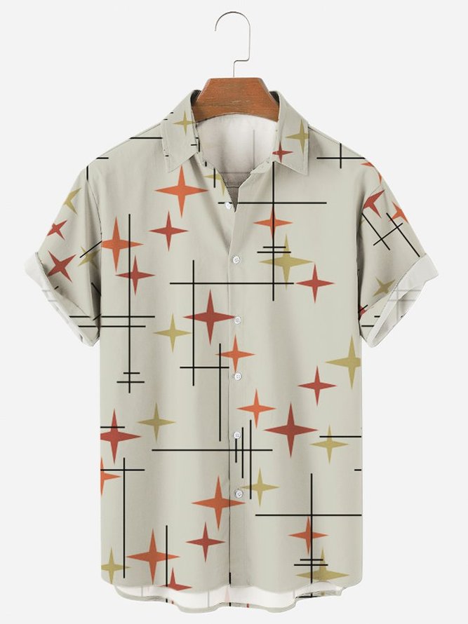 Men's Geometric Casual Series Short Sleeve Shirts