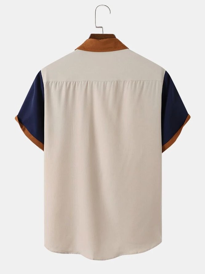 Mens Plain Cotton-Blend Casual Series Wrinkle Free Plus Siz Shirts