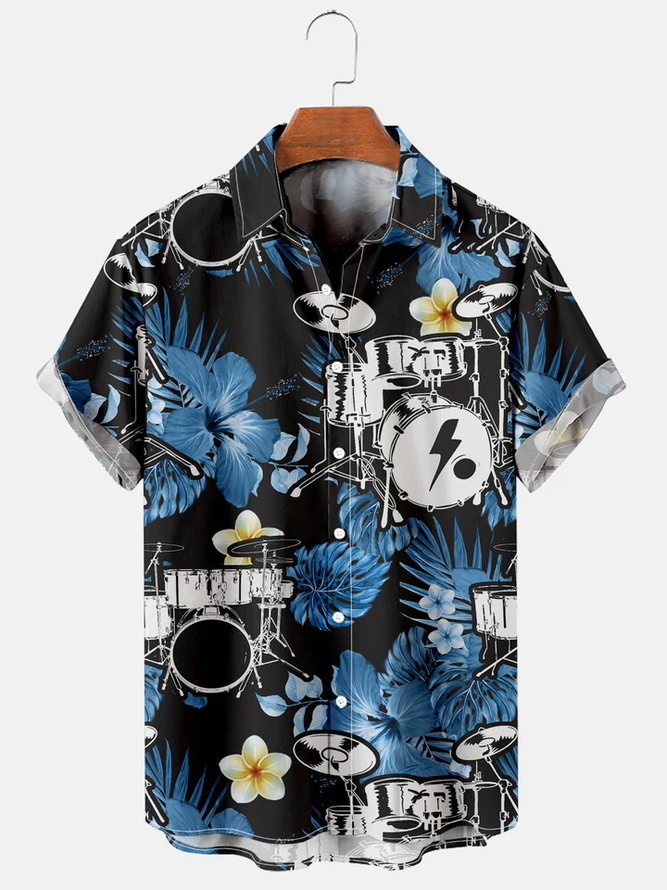 Men's Hawaiian Hub Botanical Print Casual Shirt