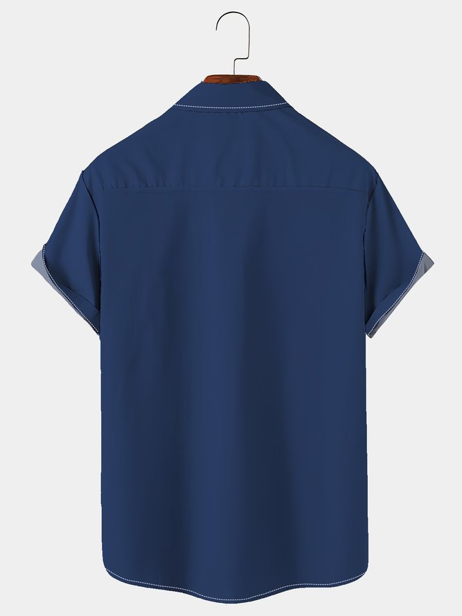 Men's Vintage Bowling Hawaiian Short Sleeve Shirt