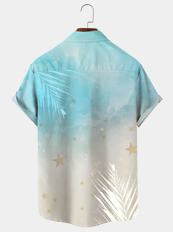 Men's Hawaiian Holiday Short Sleeve Seersucker Wrinkle Free Shirt