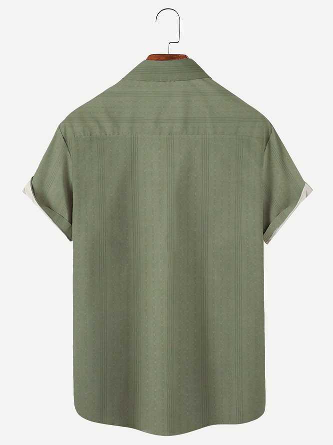 Men's Casual Simple Coconut Print Short Sleeve Hawaiian Shirt