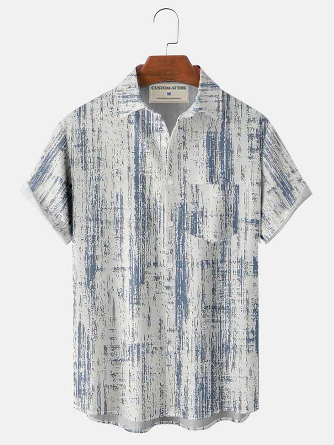 Men's Abstract Casual Short Sleeve Shirt