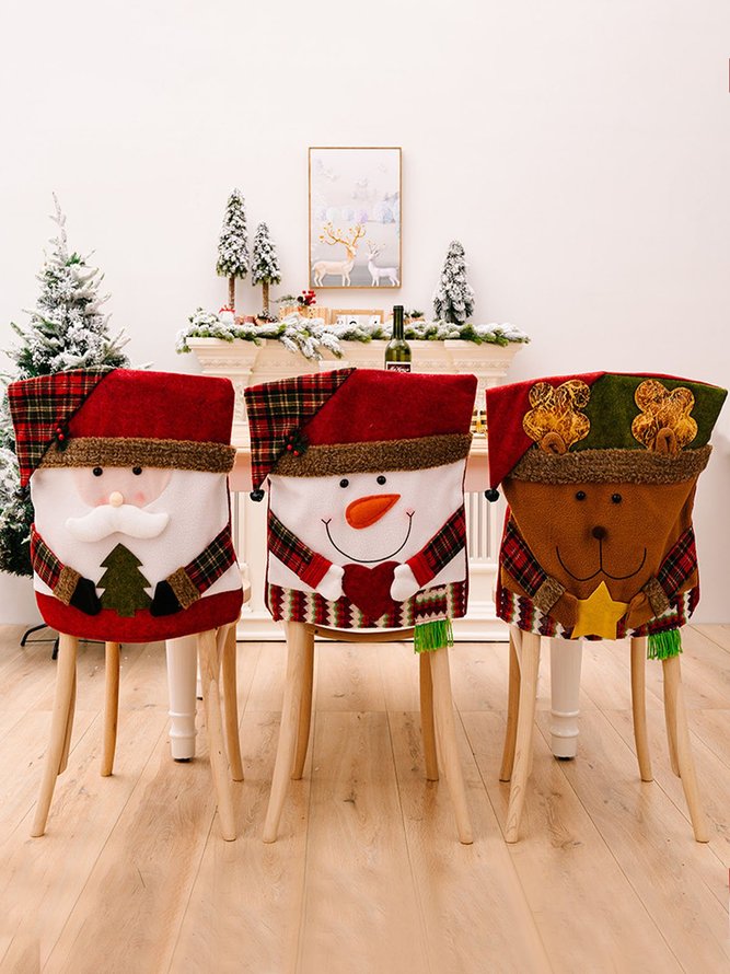 Christmas Figure Decorative Chair Cover