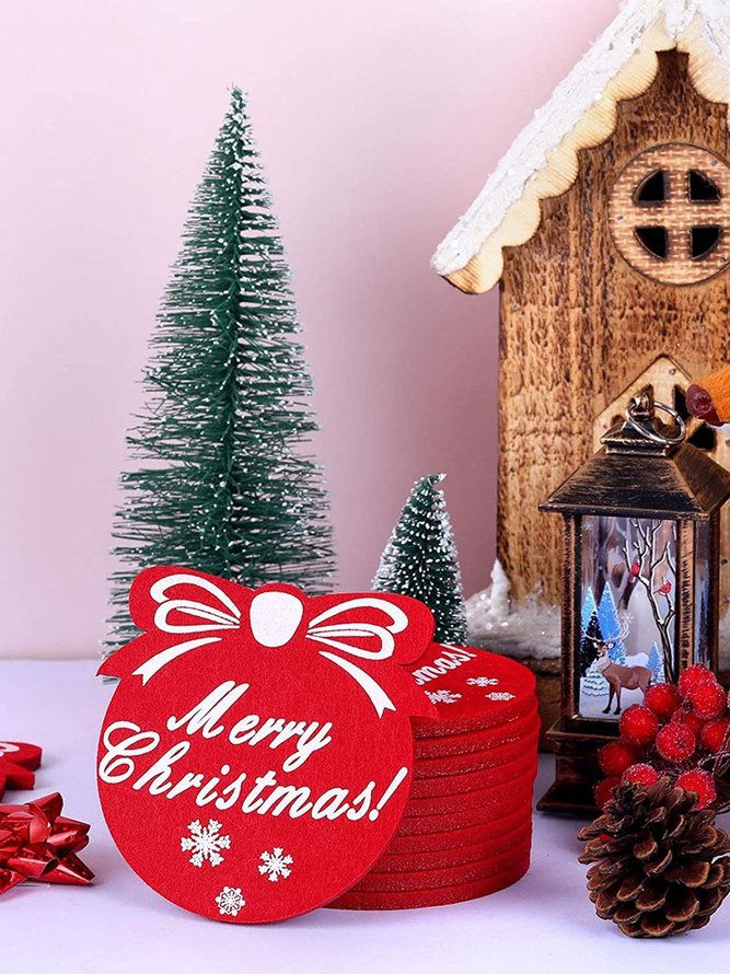 Christmas Ornaments Home Insulation Absorbent Felt Decorative Dinner Coasters
