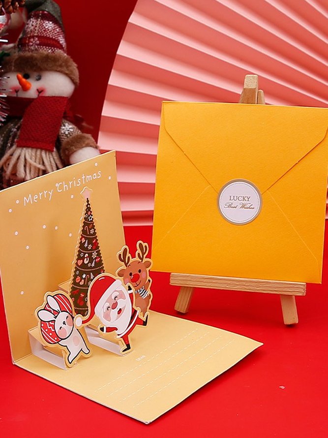 Three-dimensional Christmas Greeting Card Creative Christmas Eve Message Holiday Card Set