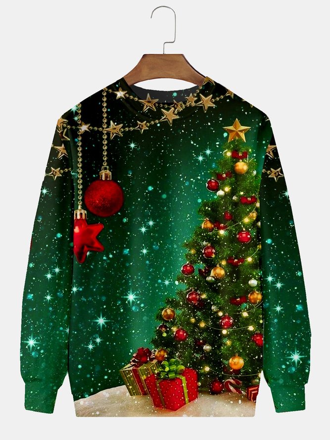 Royaura Men's Holiday Christmas Long Sleeve Sweatshirt