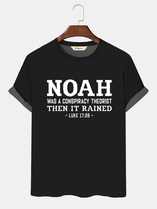 Royaura Noah Conspiracy Theorist Cotton Crew Neck T-shirt
