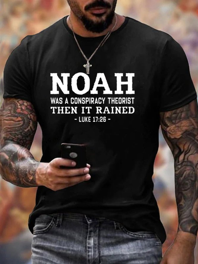 Royaura Noah Conspiracy Theorist Cotton Crew Neck T-shirt