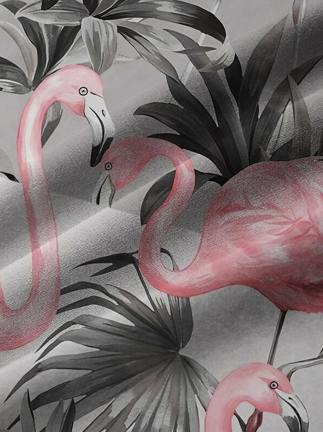 Royaura Waterproof Stain-Resistant Flamingo Hawaiian Shirts Hydrophobic Anti-Dirty Big & Tall