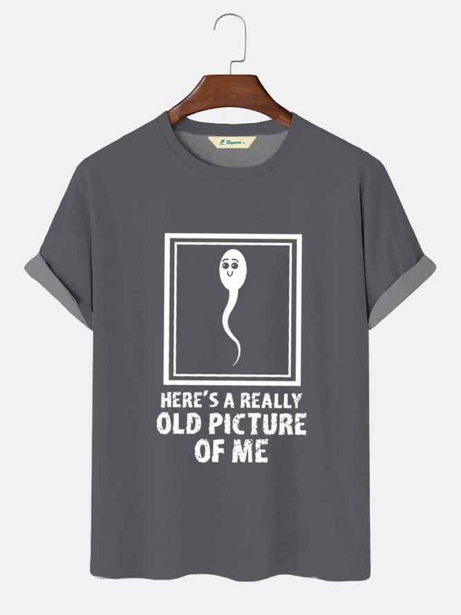 Royaura Funny Old Man Birthday Gift Crew Neck T-shirt