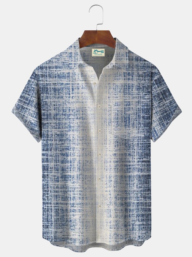 Royaura Vintage Textured Print Beach Men's Hawaiian Big And Tall Shirt ...
