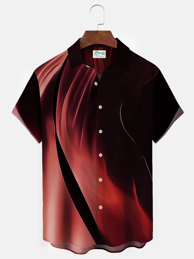 Royaura Men's Fashion Aurora Casual Shirts Gradient Neon Light Large ...