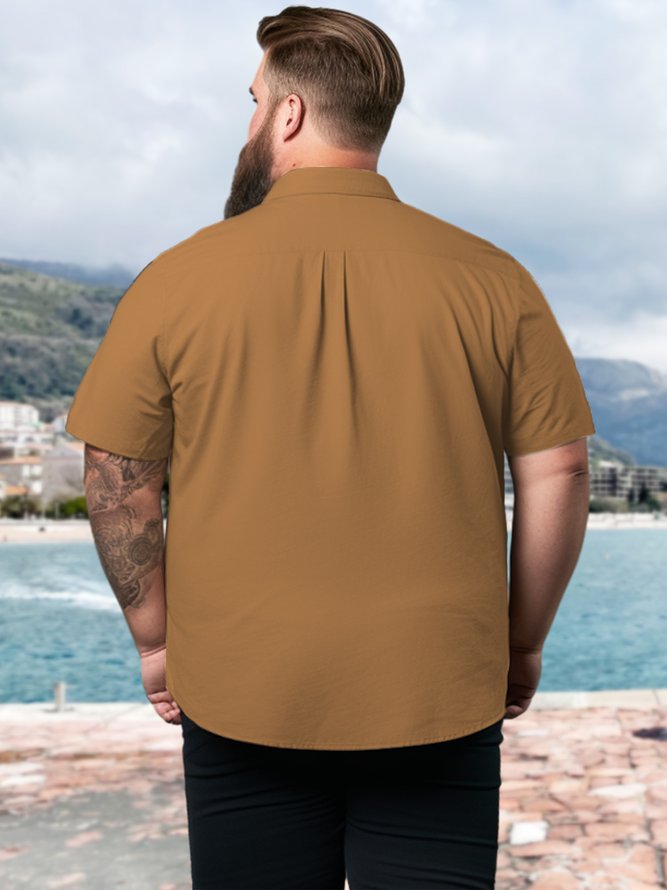 Big & Tall Retro Bowling Style Note Men's Shirts royaura