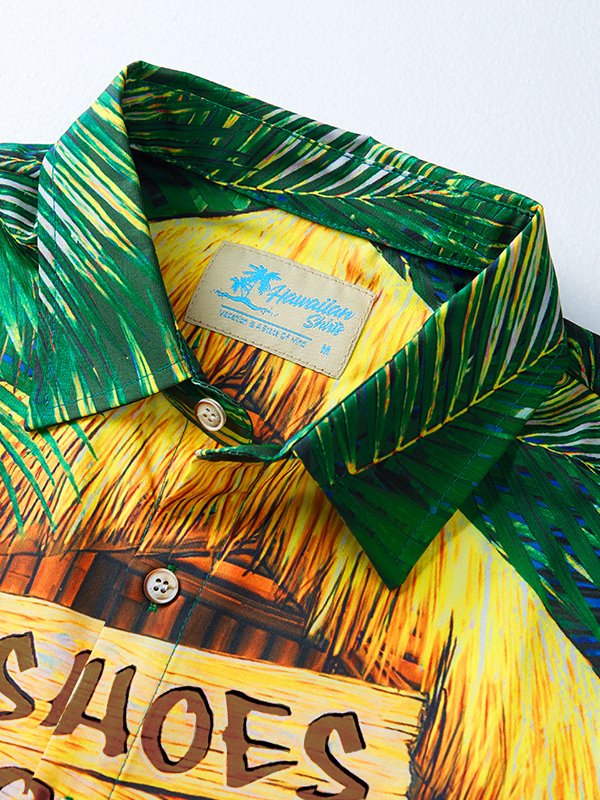 Men's Casual Holiday Party Parrot Print Short Sleeve Hawaiian Shirt