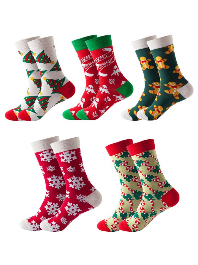 Royaura Men's Christmas Comfortable Jacquard Thermal Stockings