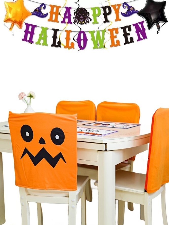 Royaura Halloween Dinnerware Chair Cover Party Dinner Tablecloth