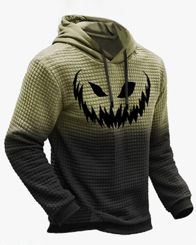 Royaura Halloween Ombre Holiday Print Oversized Hooded Sweatshirt