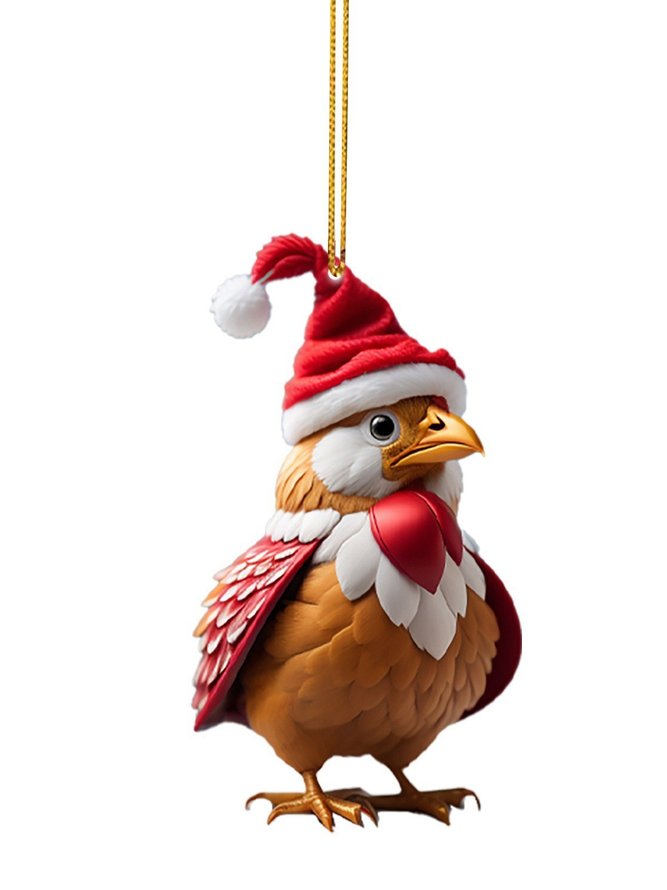 Royaura Christmas Rooster Pendant
