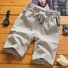Men's Casual Loose Shorts Breathable Cotton Linen Beach Shorts