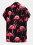 Mens Summer Flamingo Hawaiian Shirt