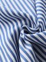 Blue stripe Cotton-Blend Paneled Casual Shirts