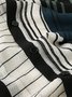 Men's Vintage Contrast Striped Cotton Blend Short Sleeve Shirt