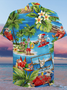 Men's Hawaiian Christmas Shirt Beach Holiday Tops