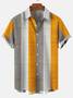 Gray-yellow casual men's striped shirt
