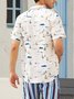 All Over Sailboat Print Revere Beach Shirts For Men