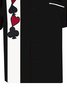 Men's Vintage Poker Shirt Short-Sleeve Wild Card Loose Top