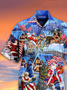 Men's American Christmas Patriotic Santa Cosplay Shirt