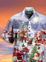 Men's santa printed christmas gift hawaiians shirt