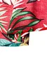 Men Women Flowers Plant Hawaiian Beach Vacation Red Printed Shirts