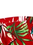 Men Women Flowers Plant Hawaiian Beach Vacation Red Printed Shirts