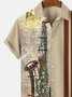 Men's Saxophone Vintage Music Jazz Casual Short Sleeve Shirts