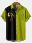 Royaura® Christmas Lights Print Men's Button Pocket Short Sleeve Shirt Big & Tall