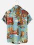 Men's Hawaiian Shirt Tiki Bar Print Cotton Blend Short Sleeve Shirt For Couples